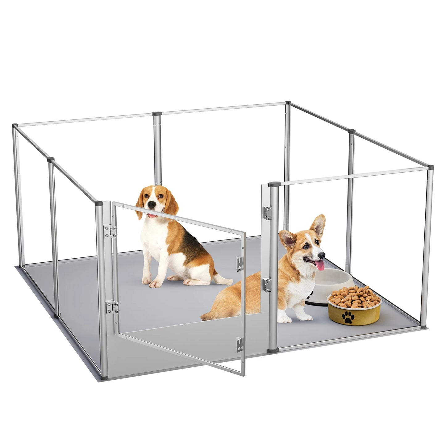 Acrylic Dog Playpen with Waterproof Whelping Pad