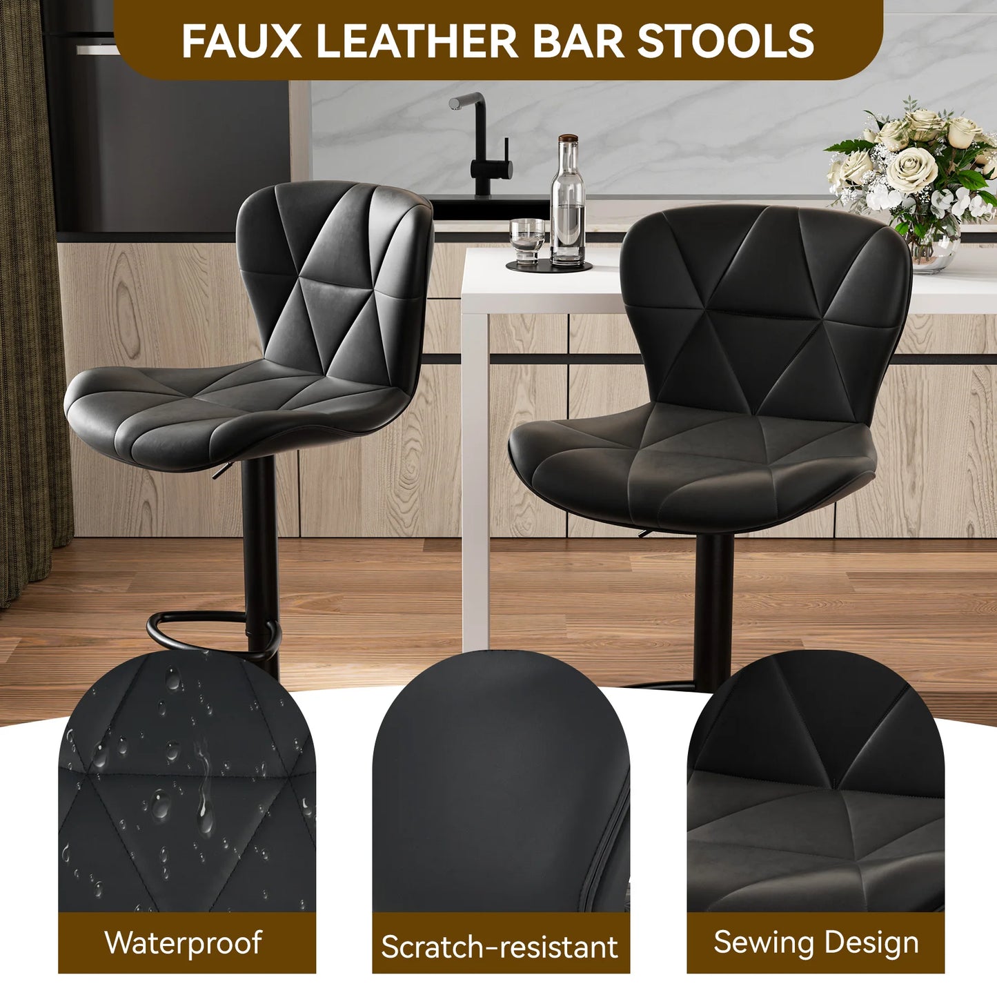 Adjustable Swivel Bar Chairs