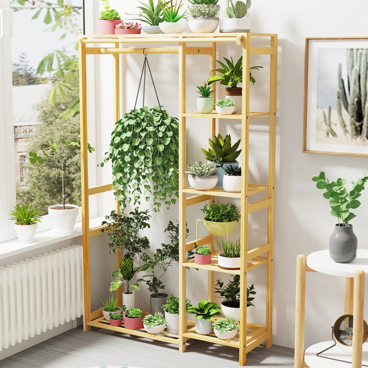 Open Bamboo Clothes Rack