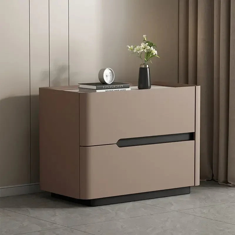 Nordic Modern Night Table – Minimalist Storage Bedside Table with Drawers