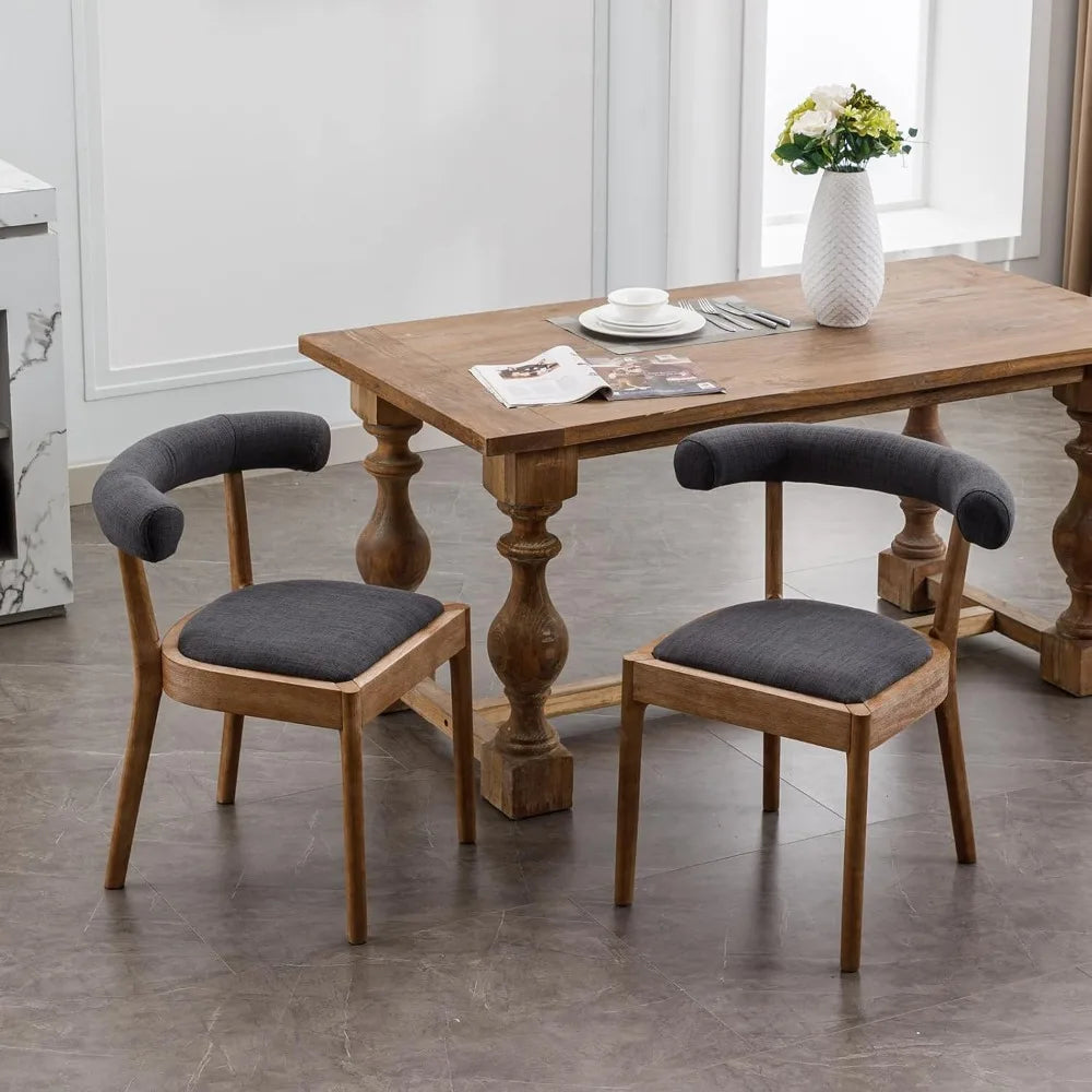 Curved Open Back Chair Set