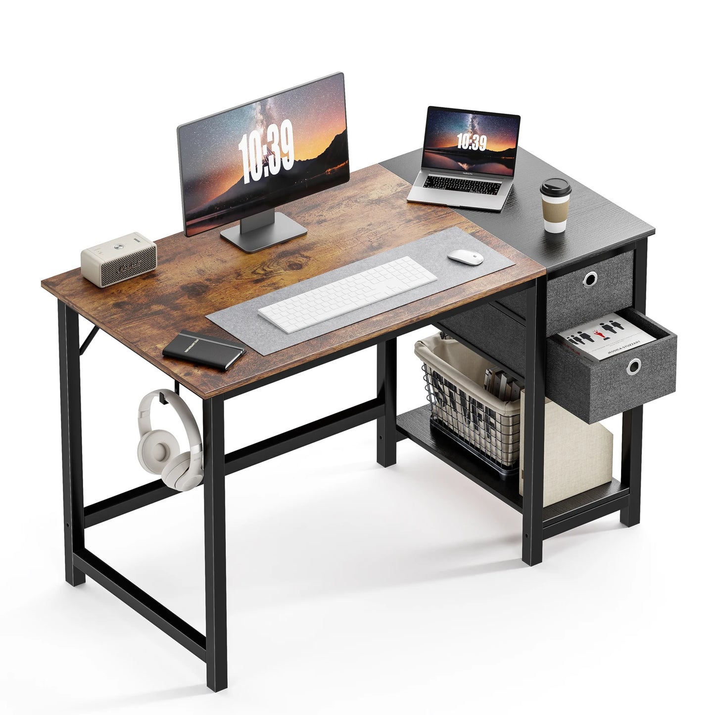 55-Inch Computer Desk with Drawers