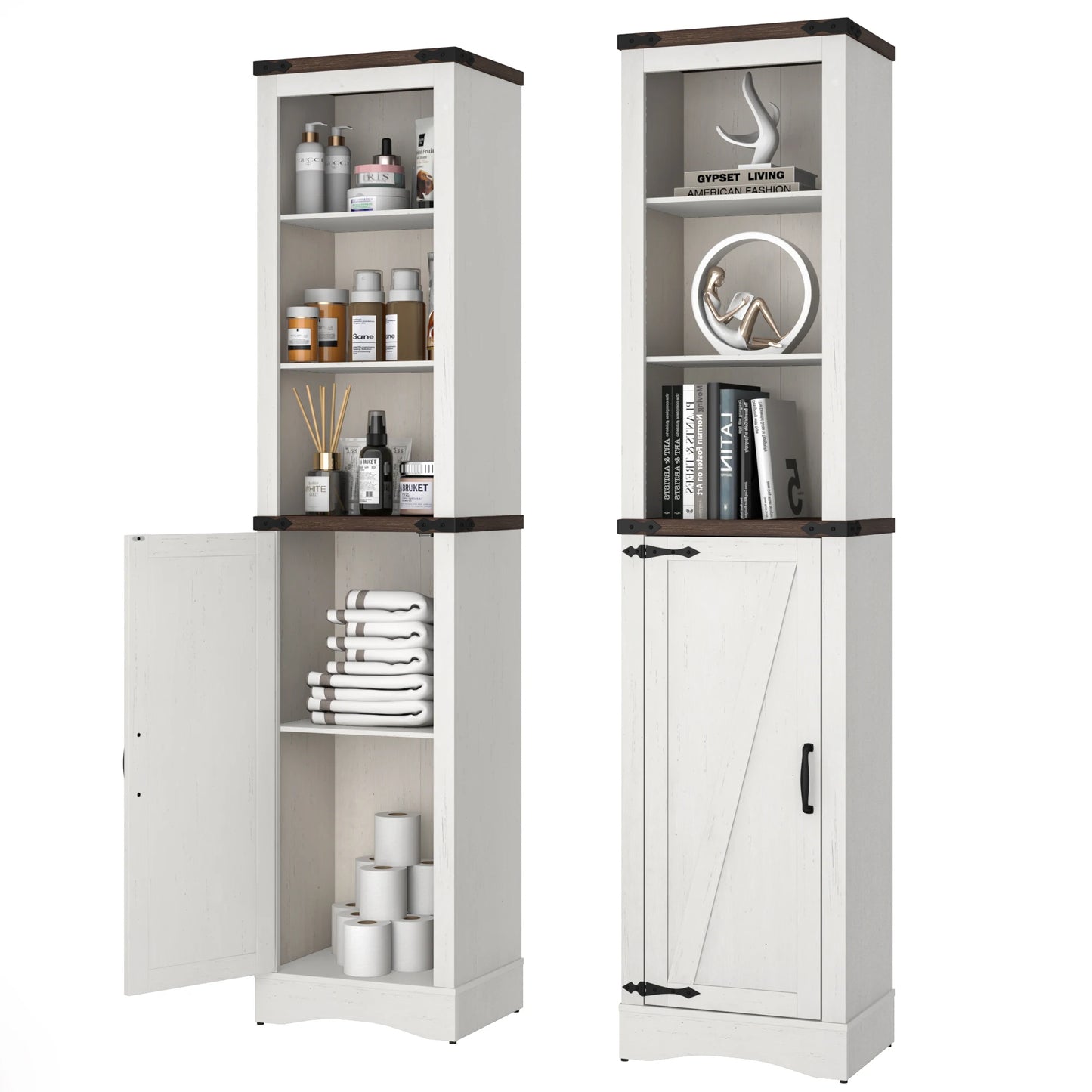 rustic bathroom storage cabinet