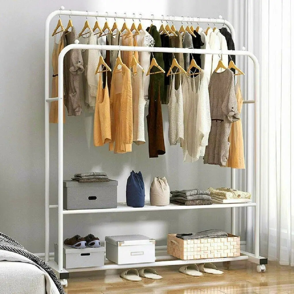 Double Clothes Rail Rack