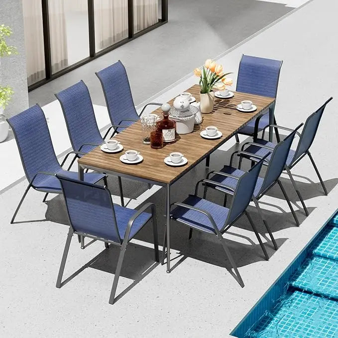Stackable Patio Dining Chairs Set