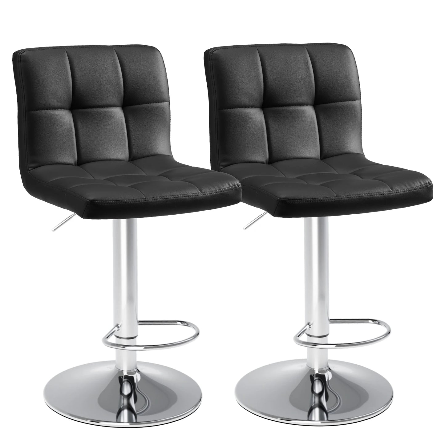 Leather Bar Stools Set of 2
