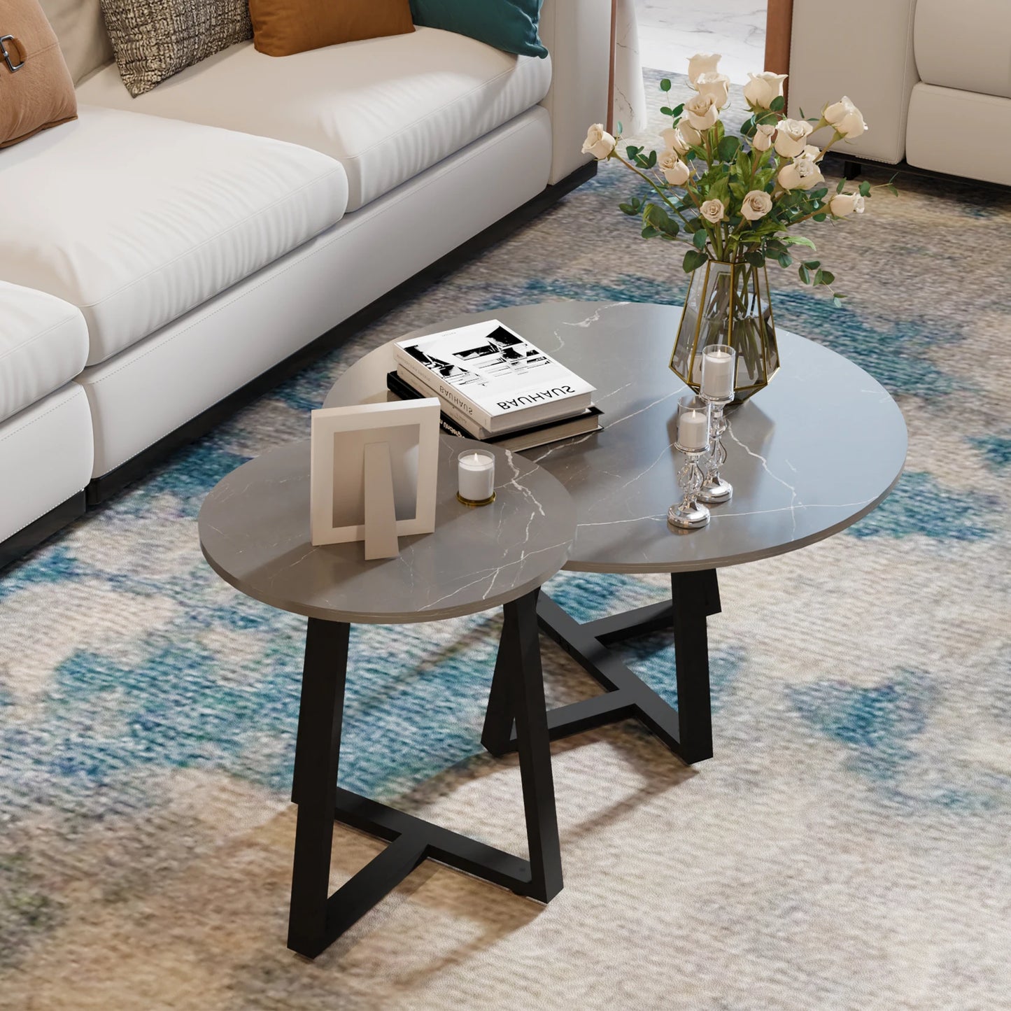 Modern Nesting Coffee Tables Set