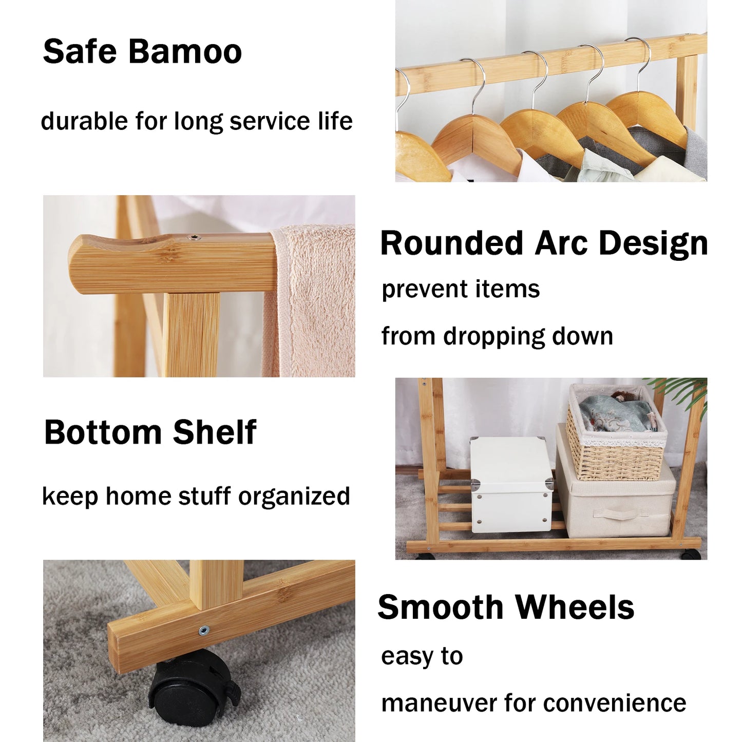 Bamboo Double Rail Rack