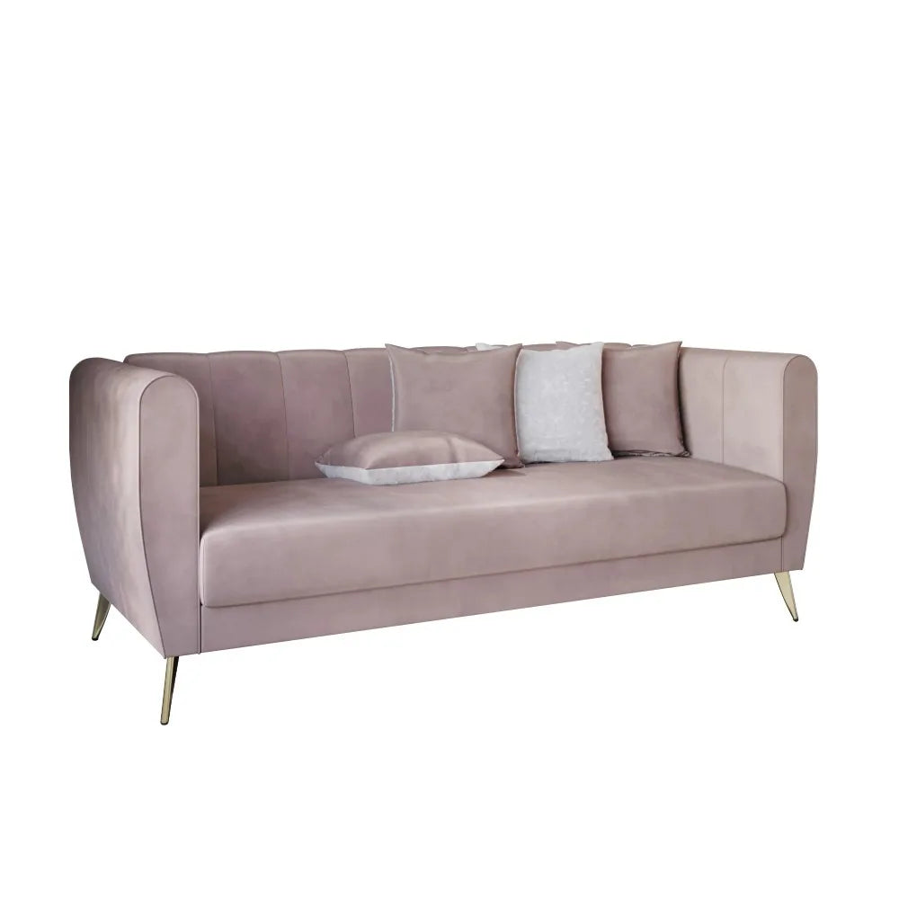 Velvet Flared Arm Sofa
