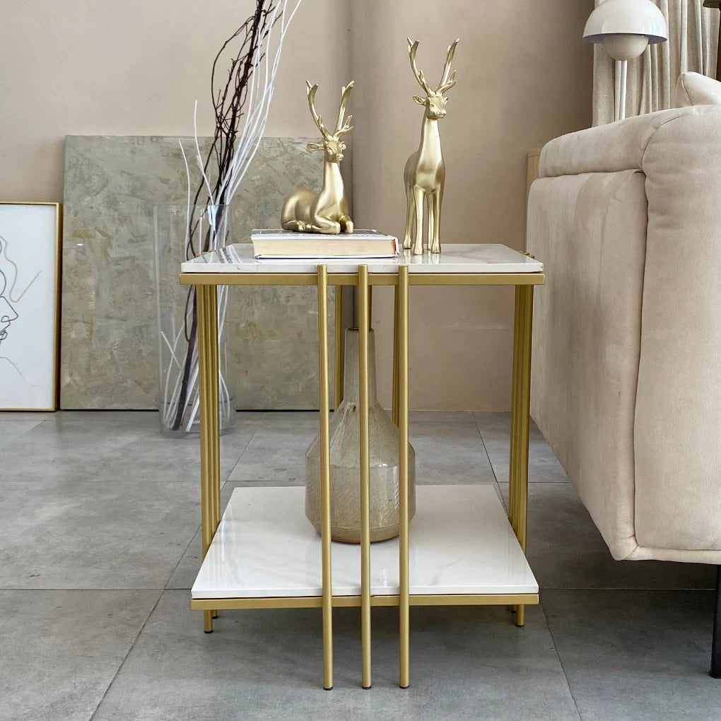 Marble Gold Accent Coffee Table