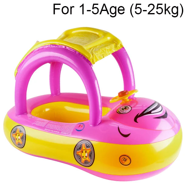 Car-shaped swimming floats for children