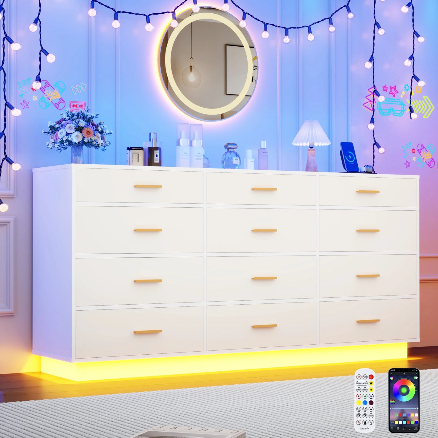 Modern chest of drawers for the living room