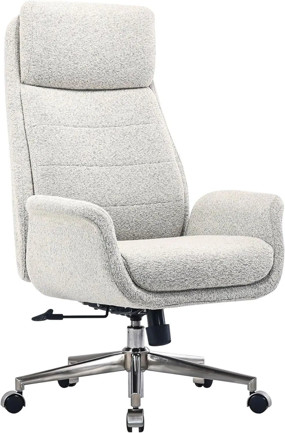 Bouclé High-Back Office Chair