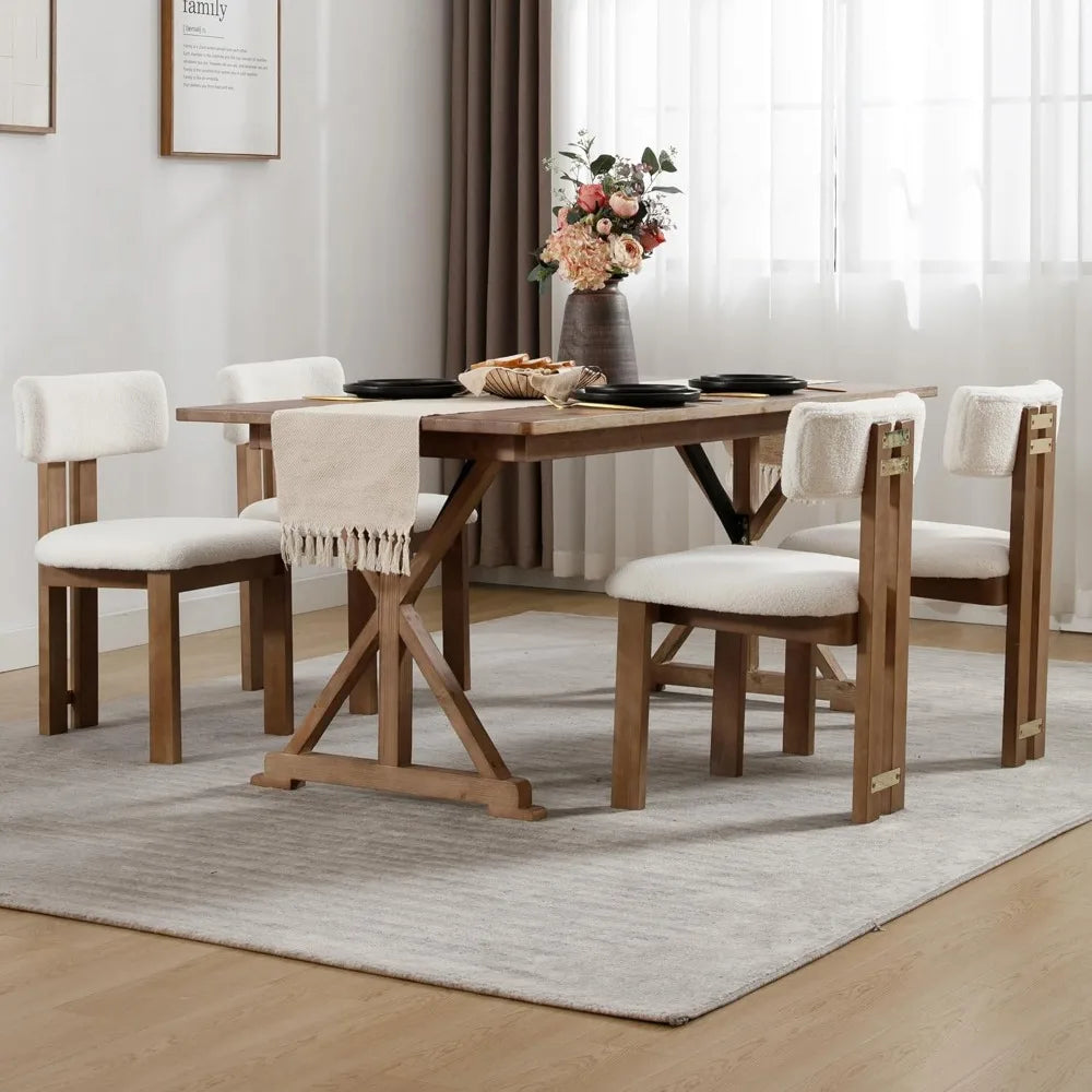 Boucle Fabric Dining Chairs