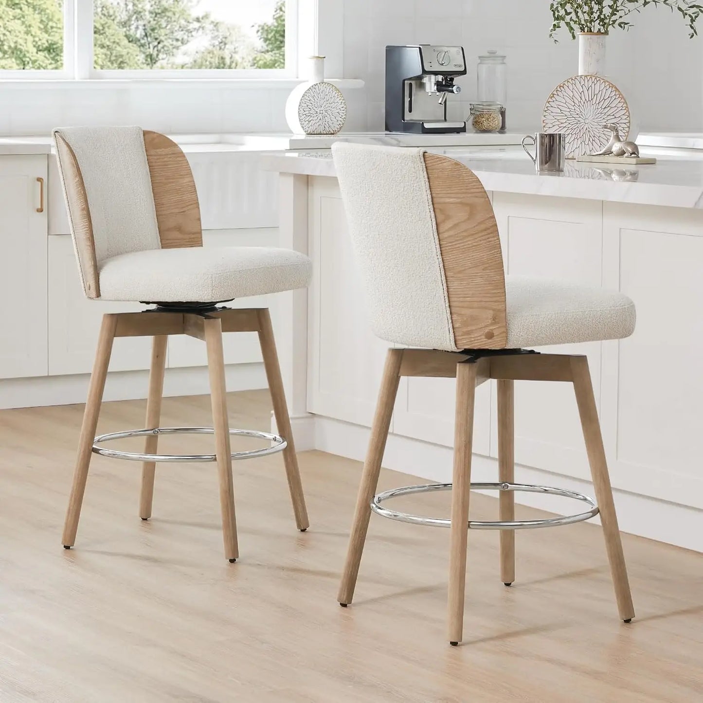 Grey Swivel Bar Stools