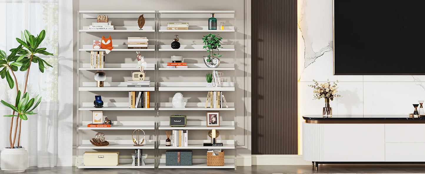 Acrylic 8-Tier Bookshelf