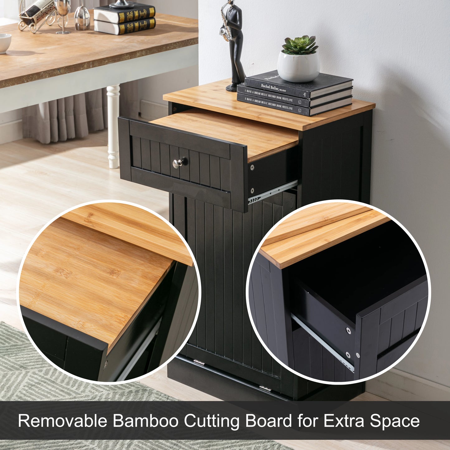 Single Trash Cabinet Tilt Out Freestanding