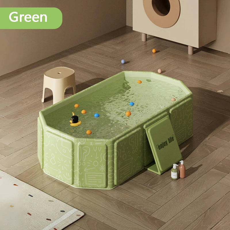 Thick foldable bathtub