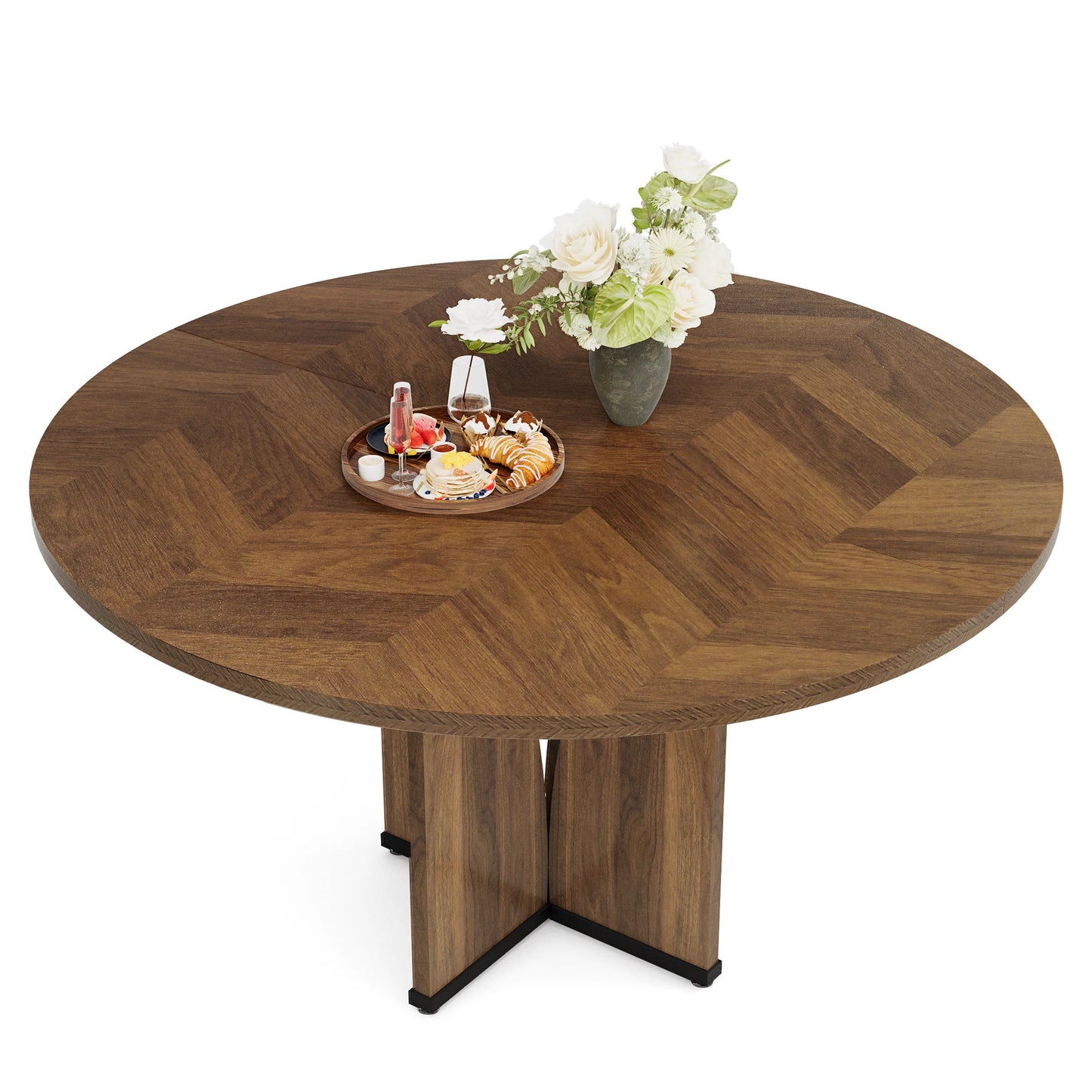 Round Wood Conference Table