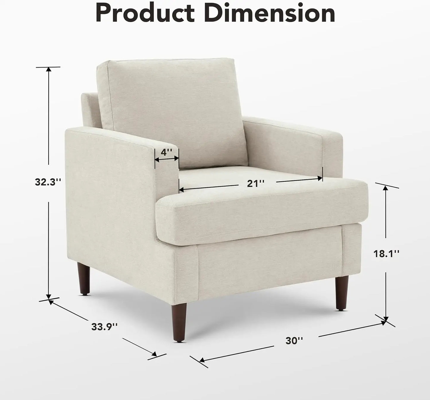 Mid‑Century Accent Chair