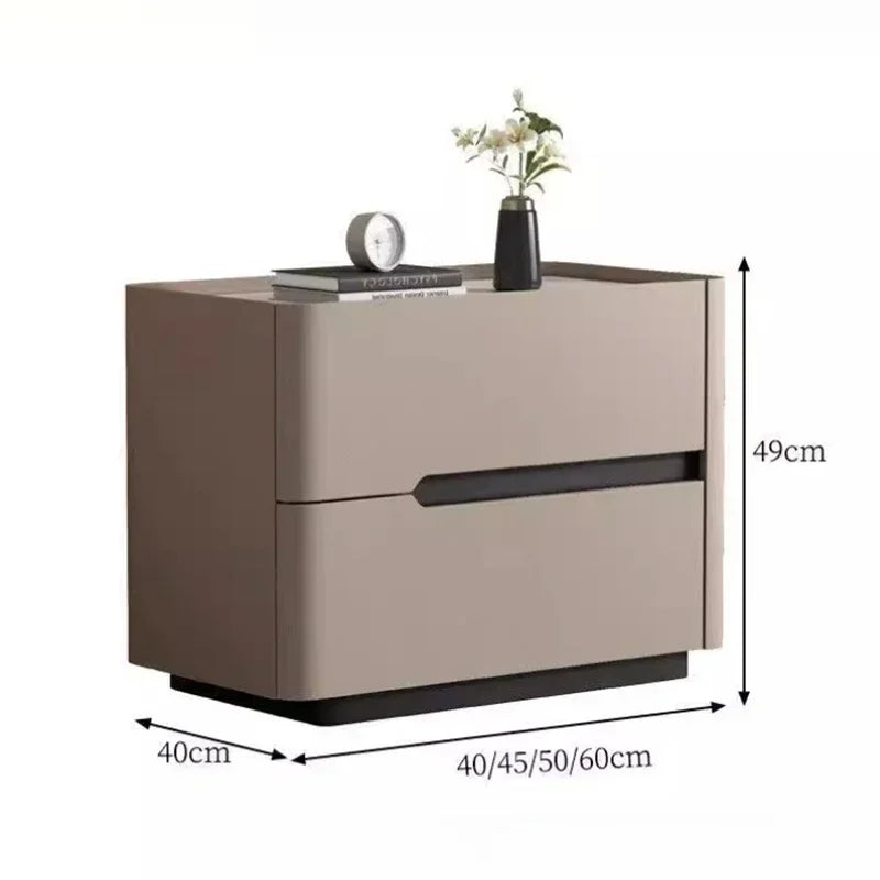 Nordic Modern Night Table – Minimalist Storage Bedside Table with Drawers