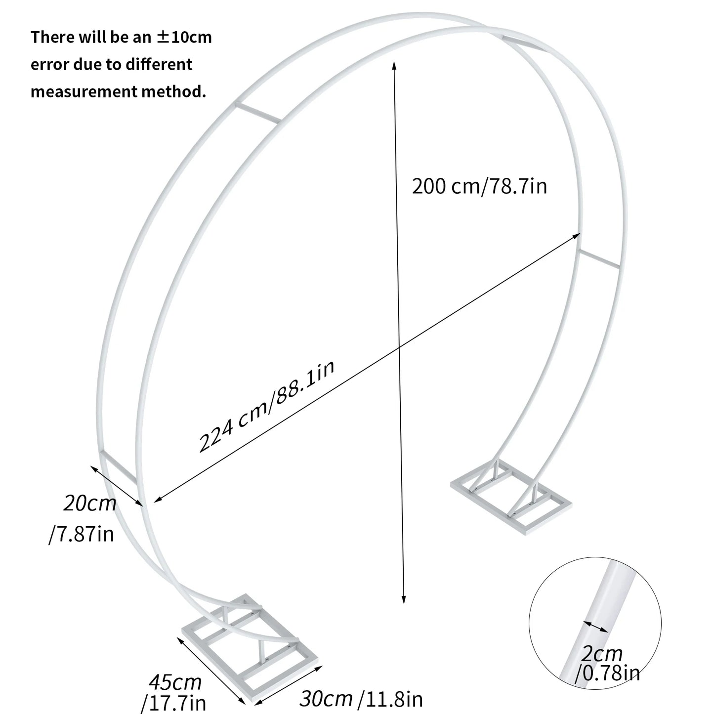Large Metal Round Arch Stand
