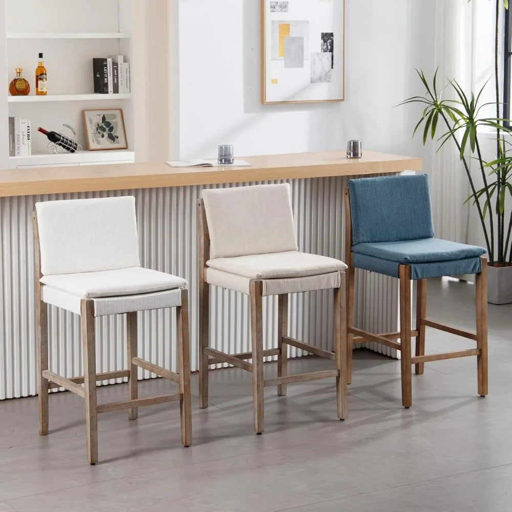 Farmhouse Linen Bar Stools