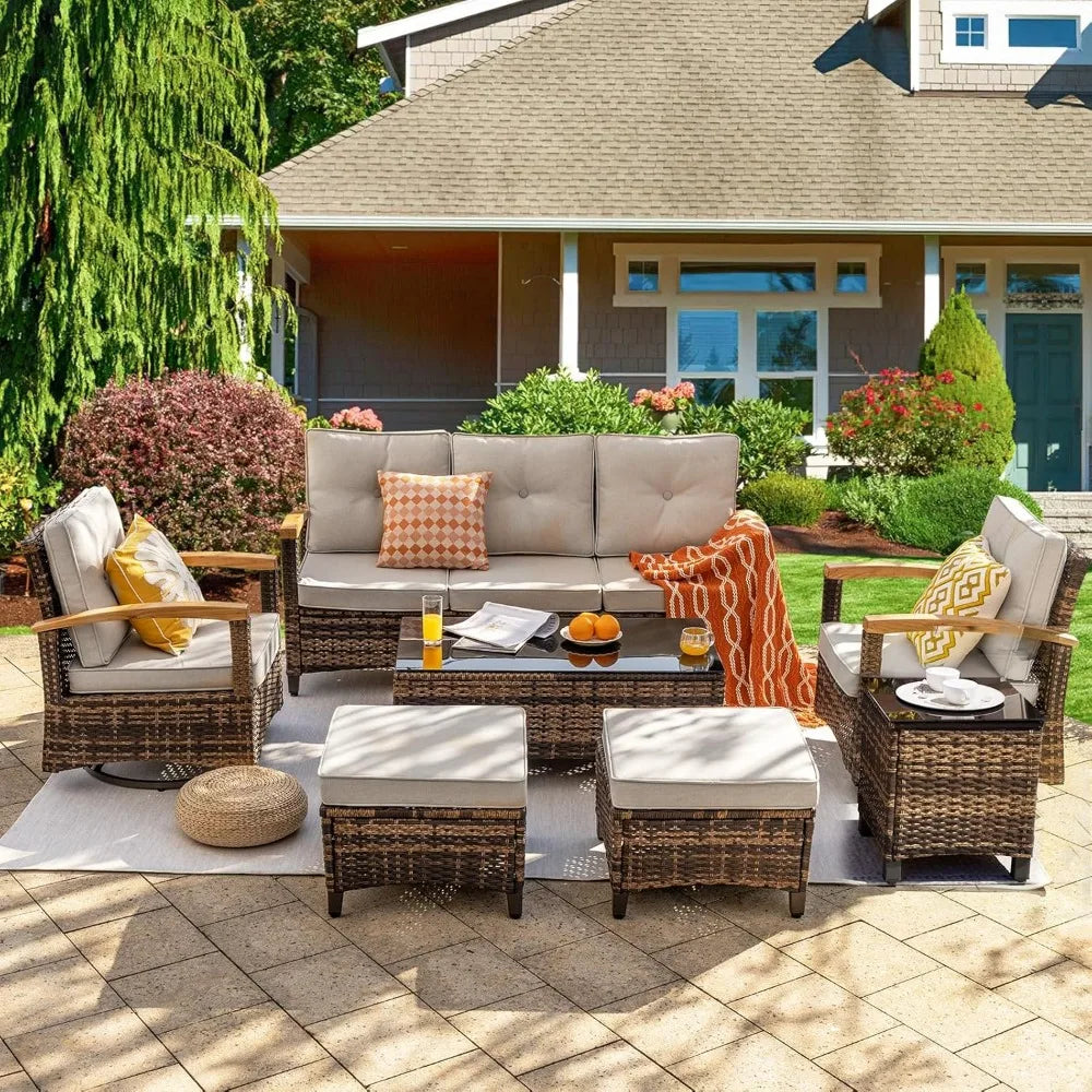 Rattan Patio Conversation Set