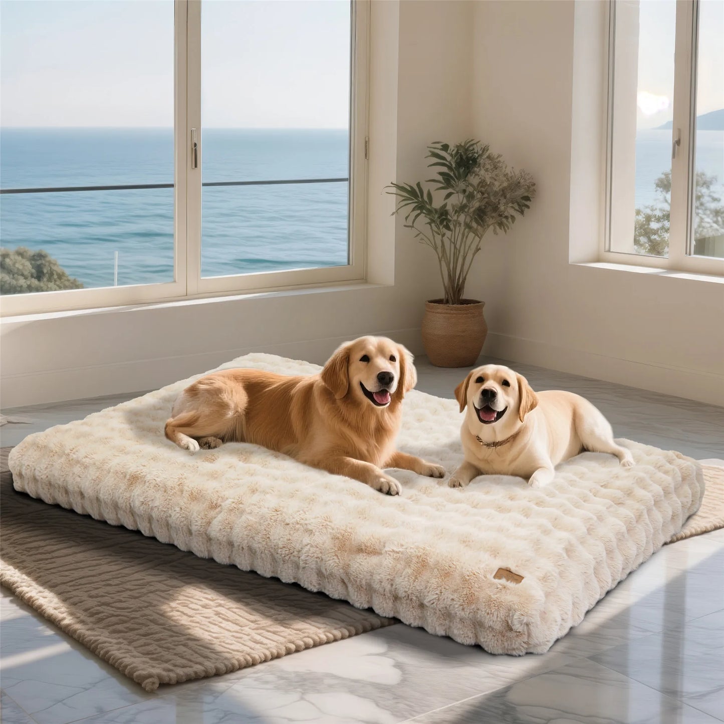 Fluffy Crate Bed for Extra Large Dogs