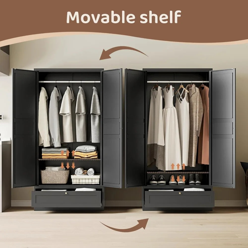 Metal Armoire Wardrobe