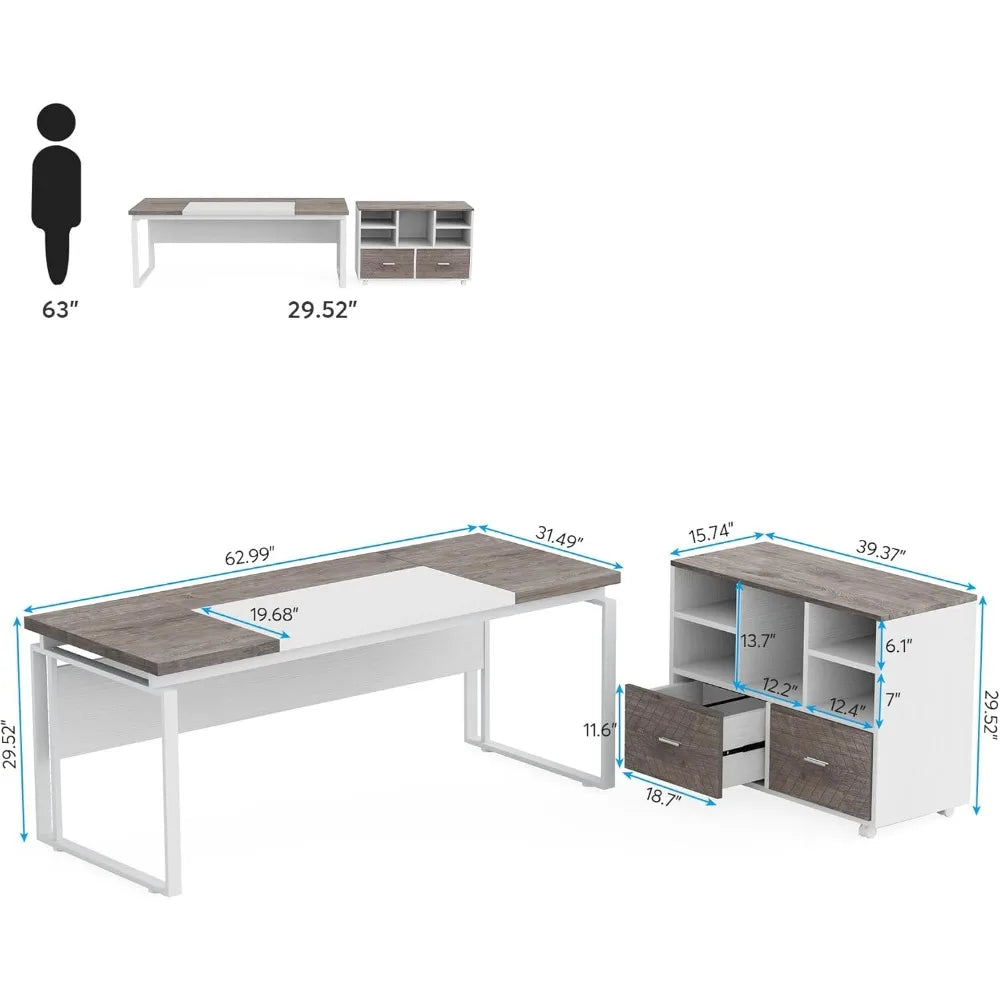 Reversible L‑Shaped Desk