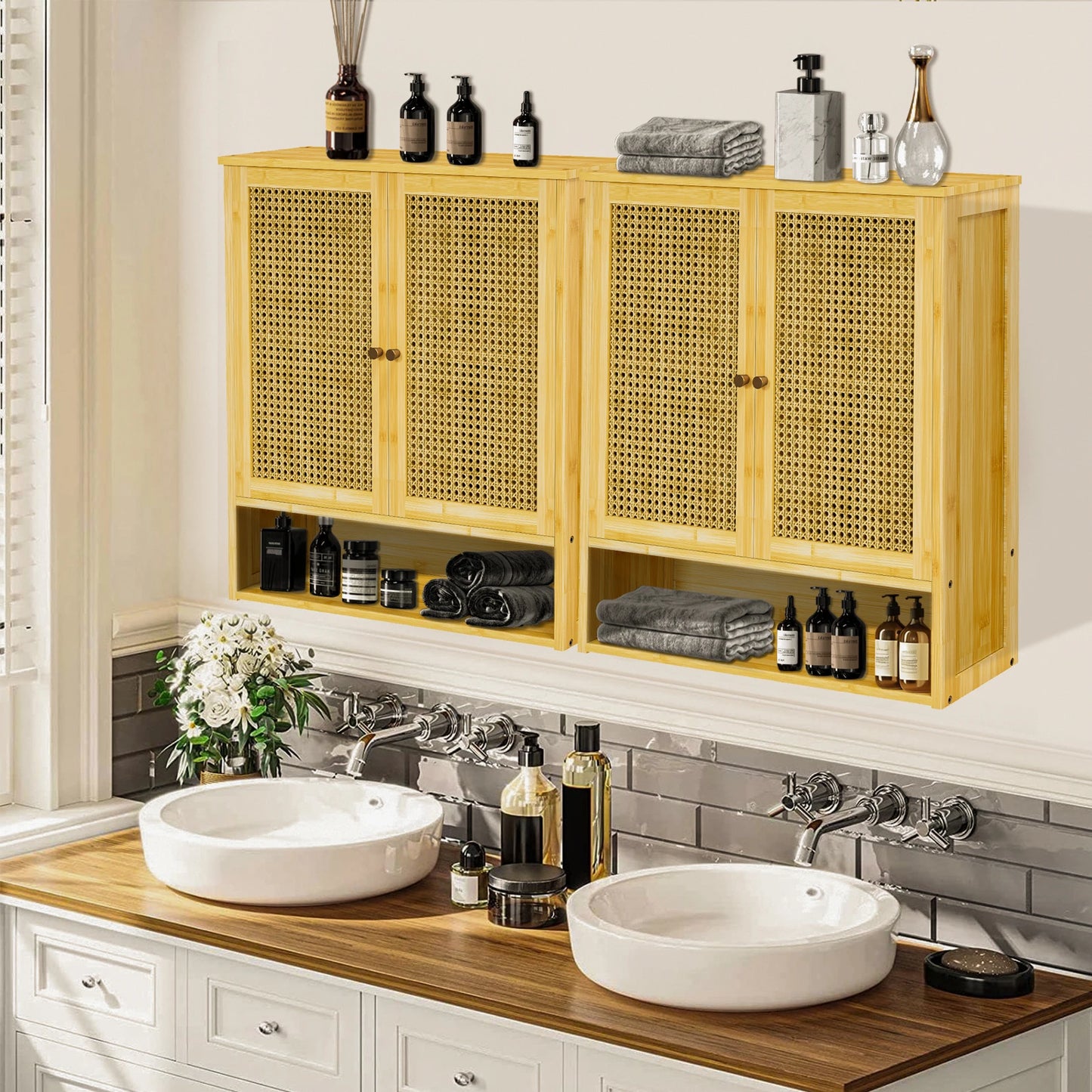 Bamboo Wall Cabinet