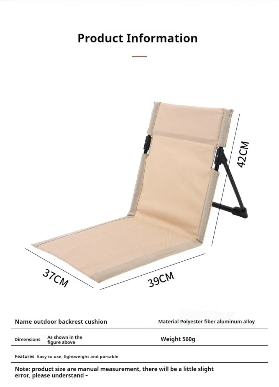 Foldable Backrest Camping Chair