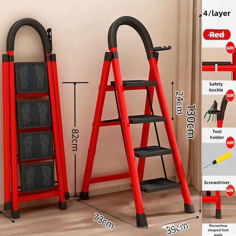 Foldable Carbon Steel Ladder