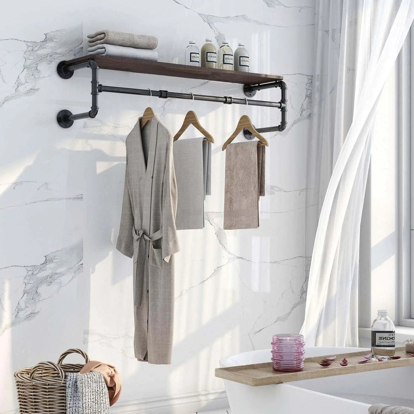 Industrial Wall Pipe Rack