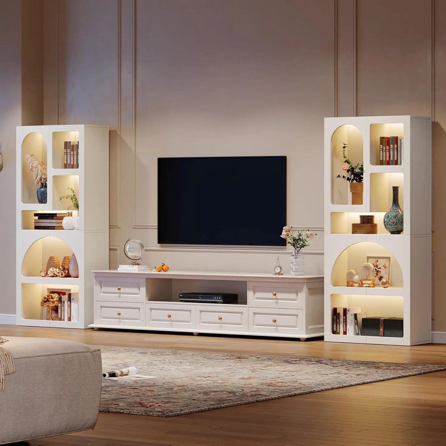 Geometric Arched Bookcase