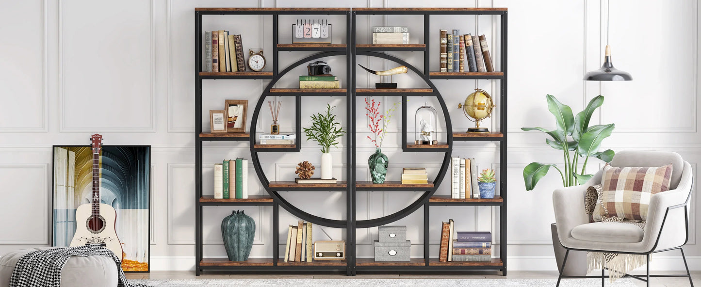Half‑Moon Etagere Bookcase