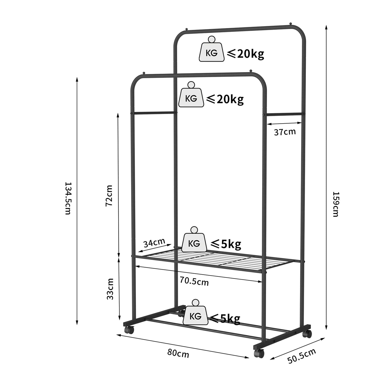 Heavy-Duty Garment Rack