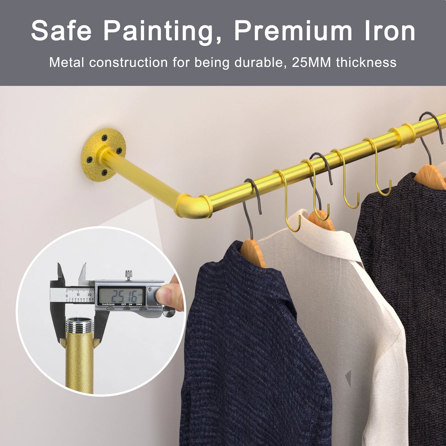 Industrial Pipe Clothes Rack