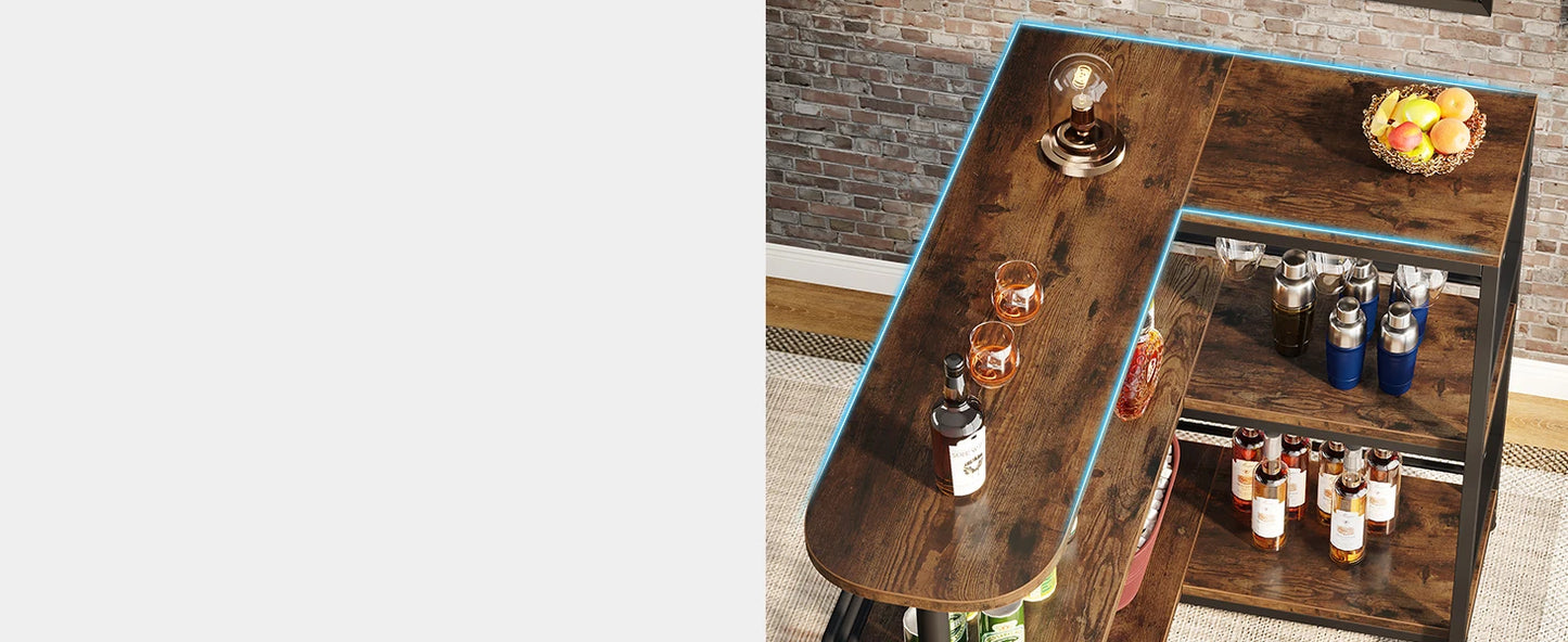 L Shaped Home Bar