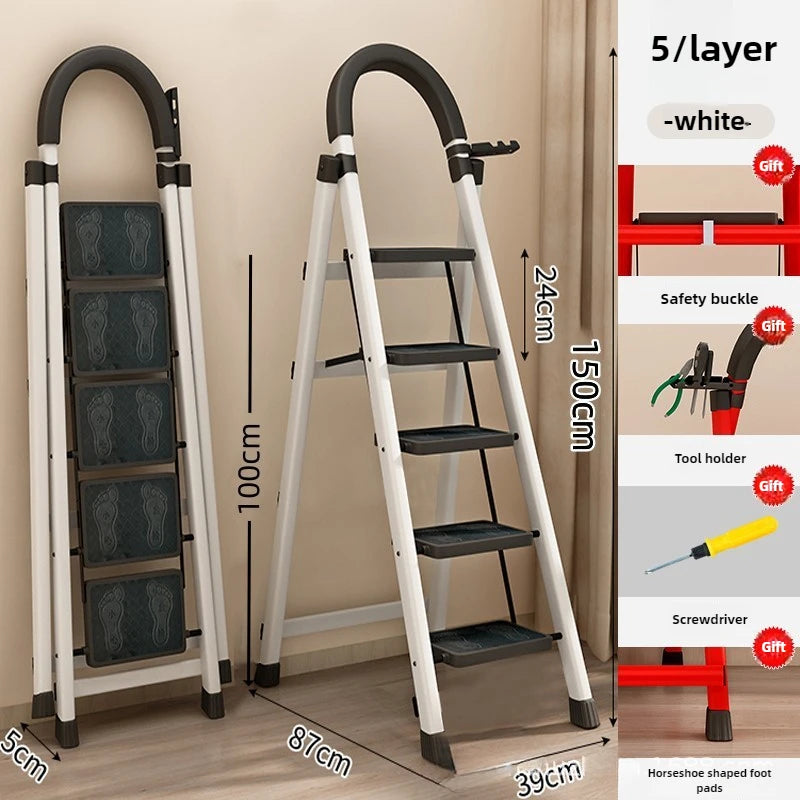 Foldable Carbon Steel Ladder