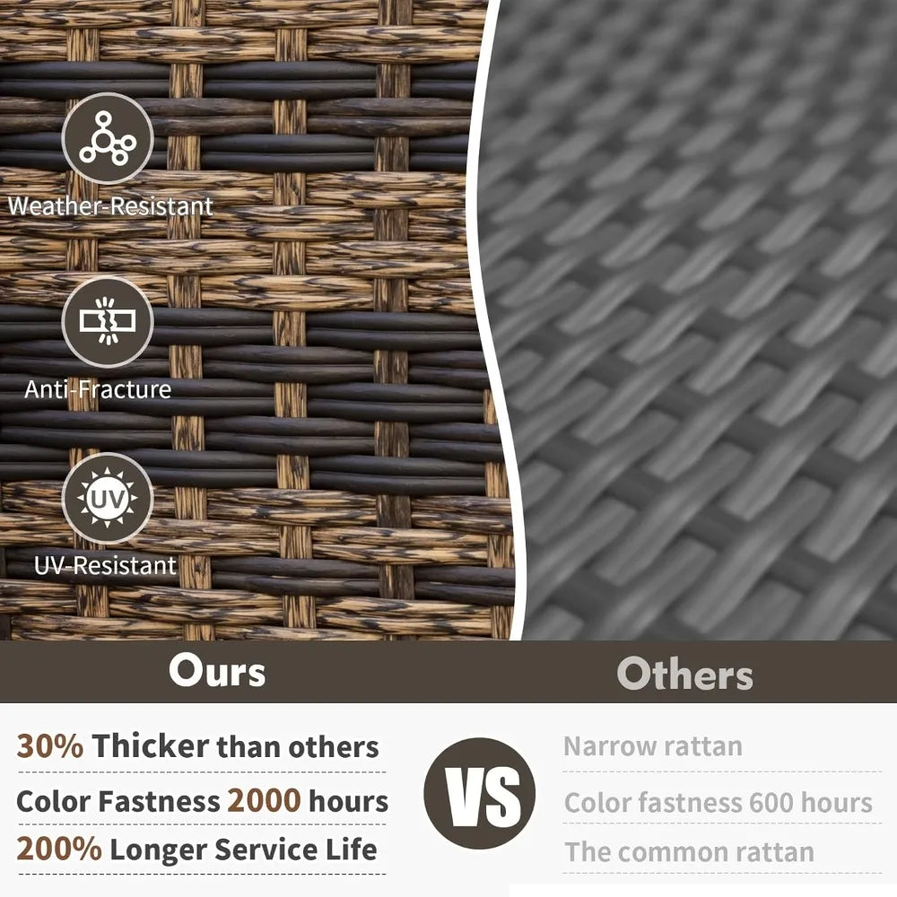 Rattan Patio Conversation Set
