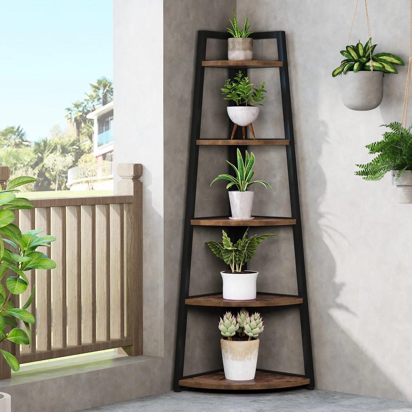 Corner Ladder Bookcase