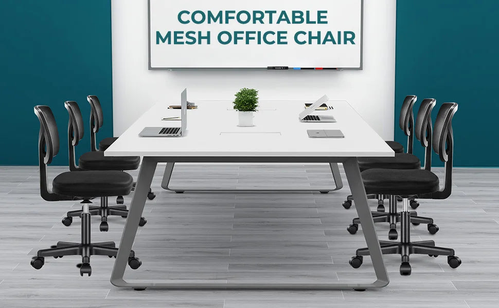 Mesh Armless Office Chair with Lumbar Support