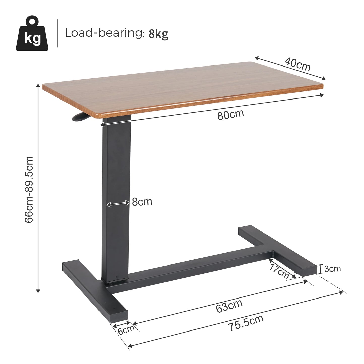 Rolling Adjustable Laptop Desk