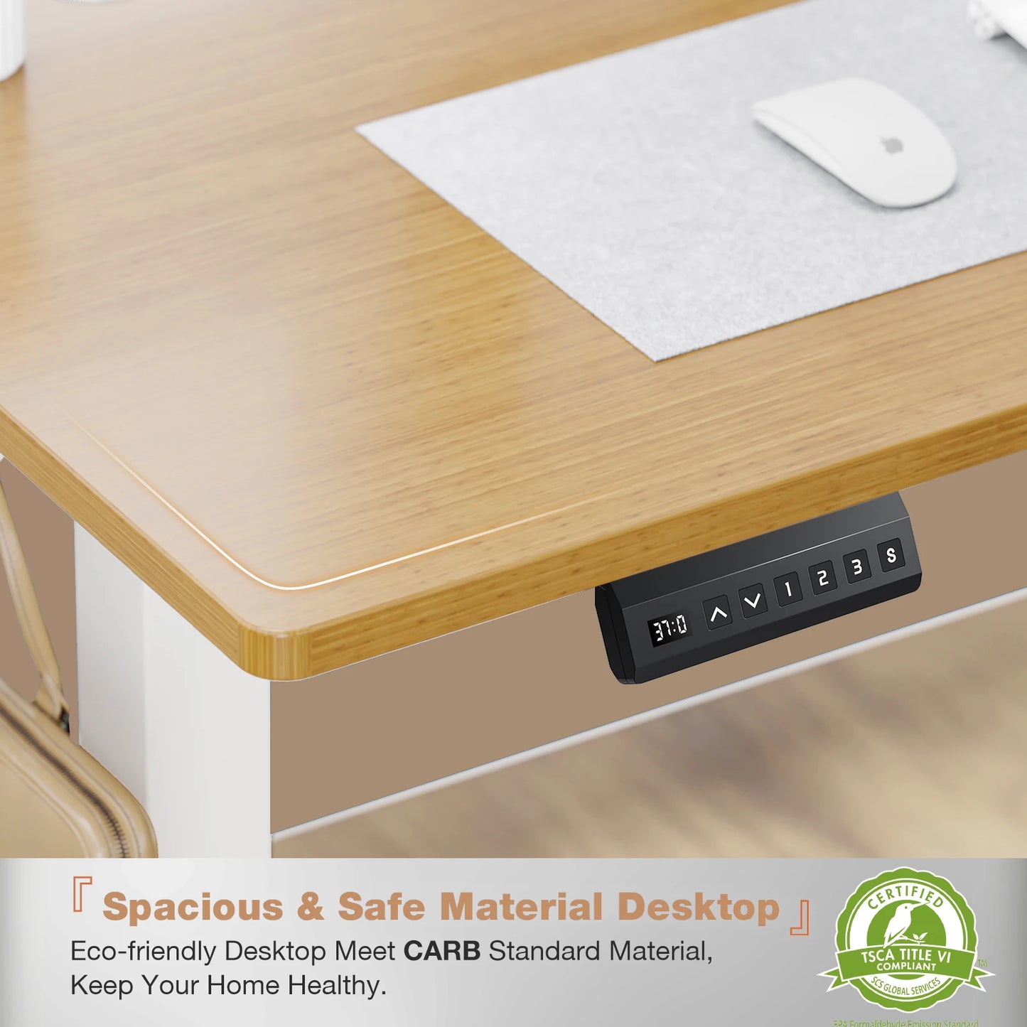 Electric Height Adjustable Standing Desk – 40x24 Inch
