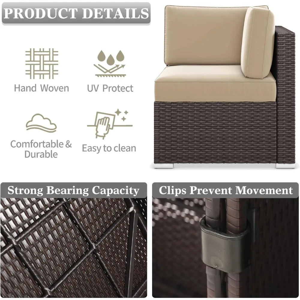 Outdoor Rattan Fire Pit Set
