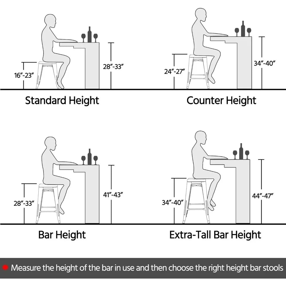 Metal Backless Bar Stools