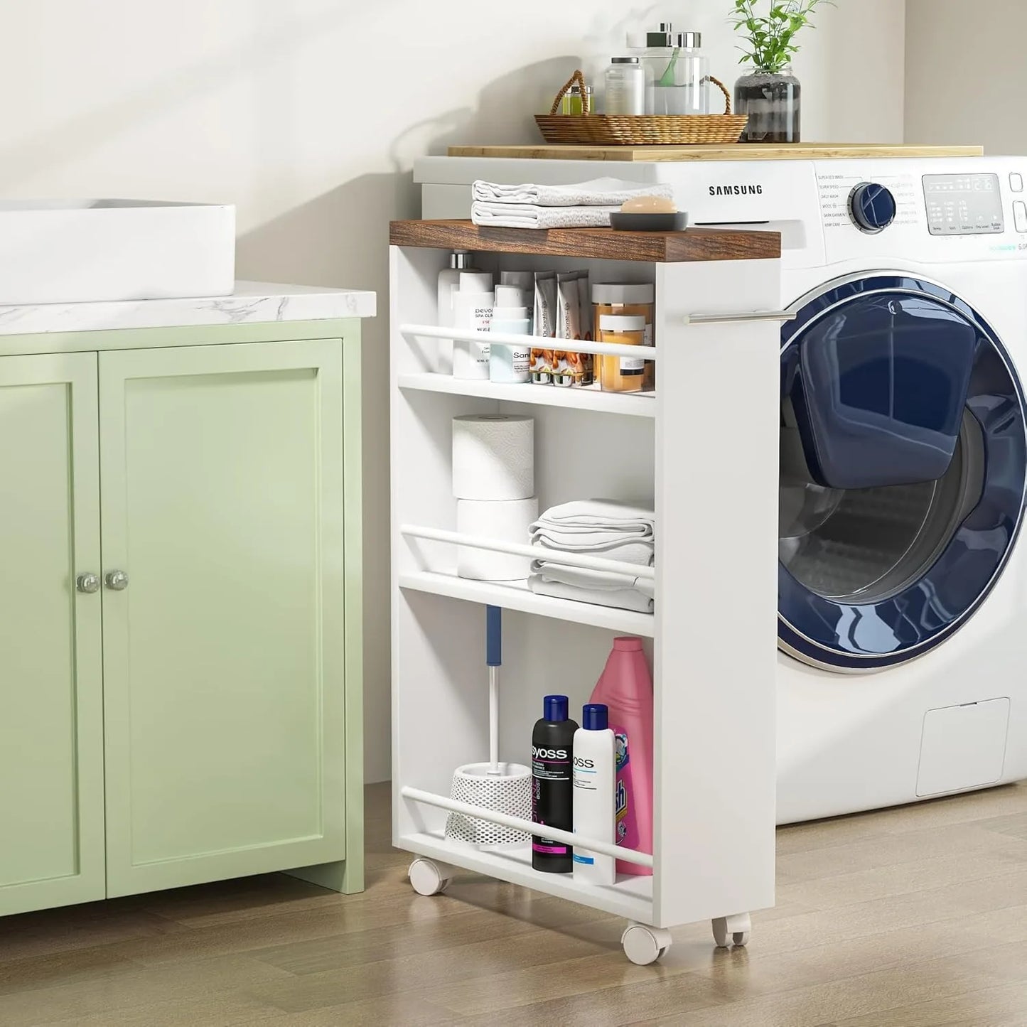 Slim Rolling Utility Cart
