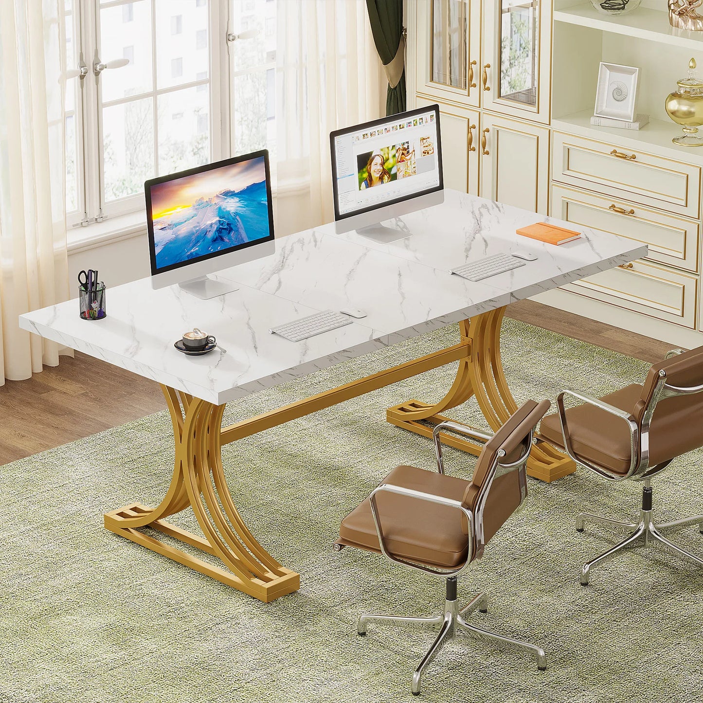 Gold-Leg Work Desk